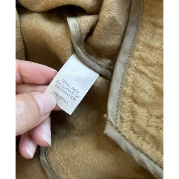 J Jill 100% Linen Blazer Jacket Women's M Brown Button Up Pockets Long Sleeve - Picture 10 of 12